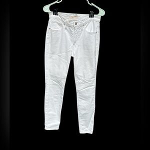 Madewell 9” High-Rise Skinny White Denim Jeans Size 27 Classic Preppy Old Money